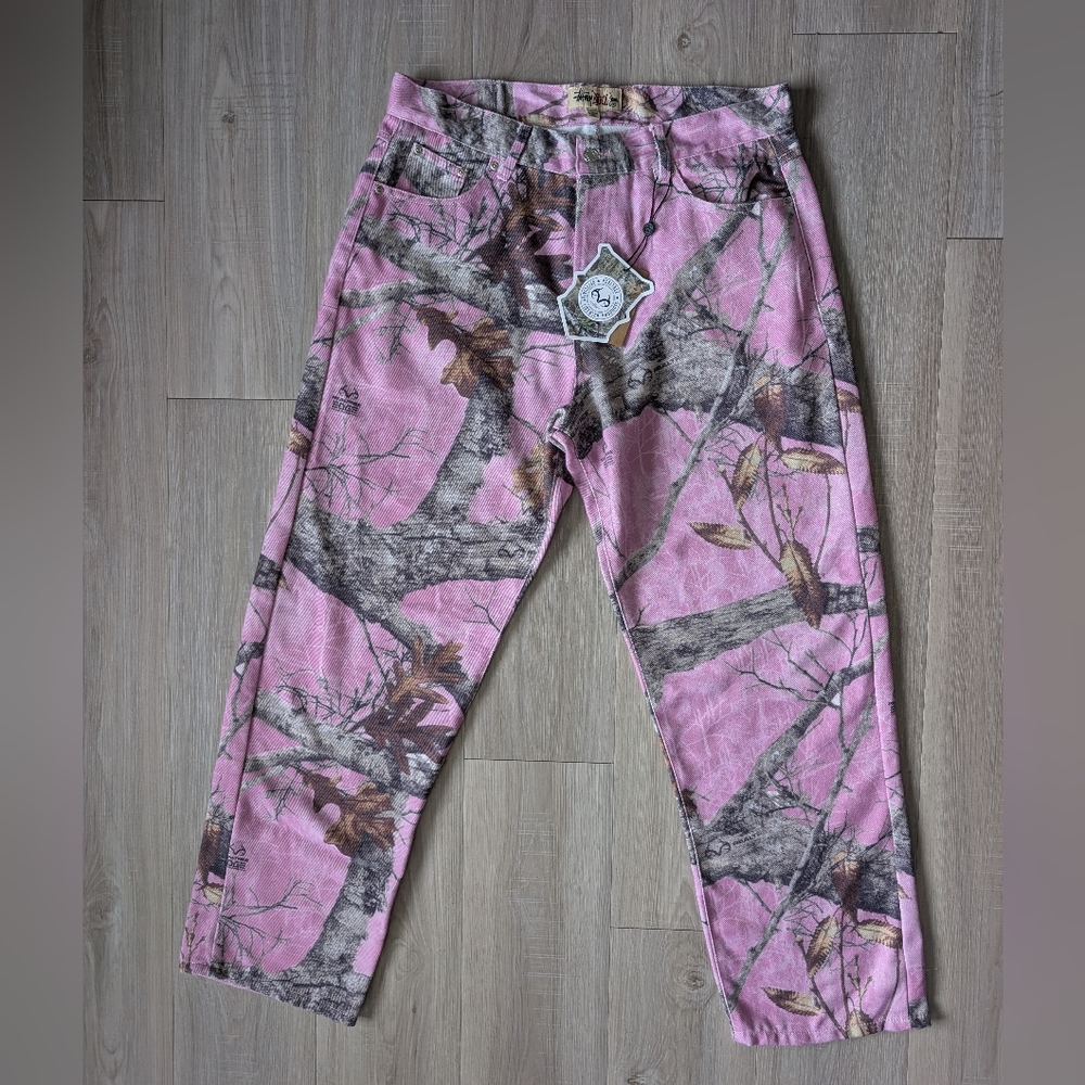 NWT Stussy Realtree Edge Big Ol' Jean 'Pink - Picture 11 of 13